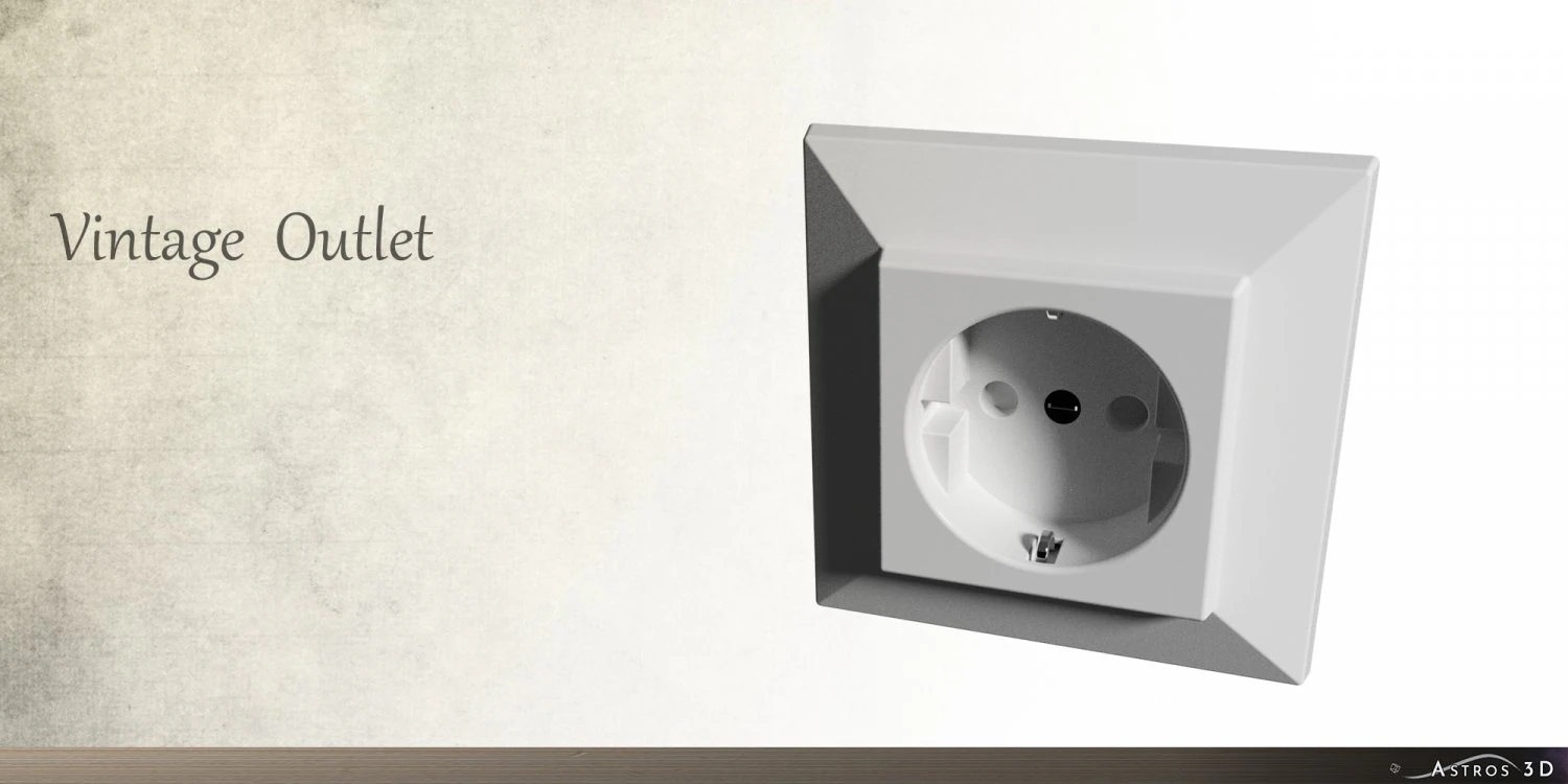 vintage outlet 3D Model .c4d .max .obj .3ds .fbx .stl .blend 