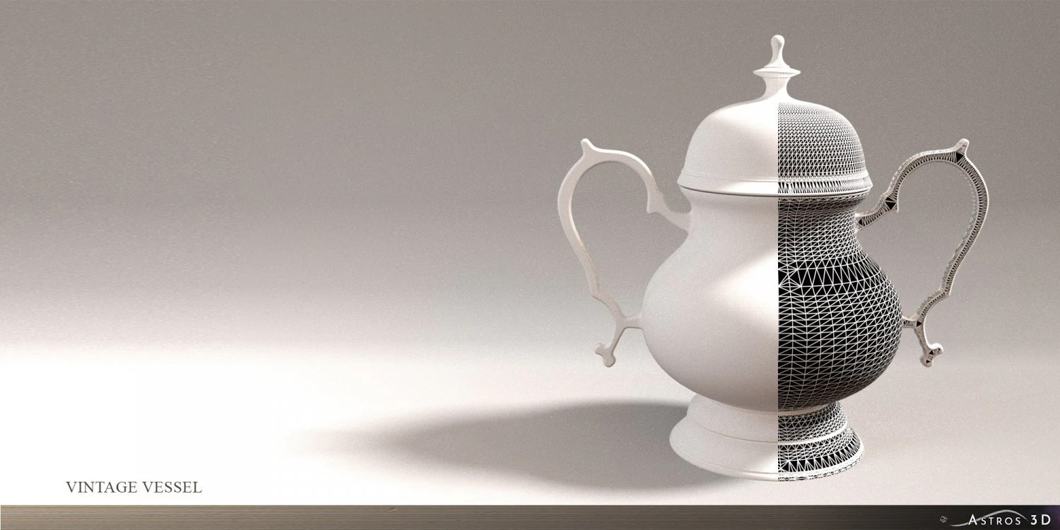 vintage decorative vessel 3D Model .c4d .max .obj .3ds .fbx .stl .blend 