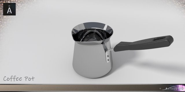 coffee pot 3D Модель .c4d .max .obj .3ds .fbx .stl .blend 