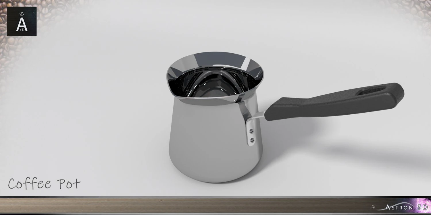 Kaffeekanne 3D Modell .c4d .max .obj .3ds .fbx .stl .blend 