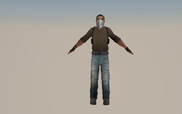 bandit 3D Model .c4d .max .obj .3ds .fbx .stl .blend 