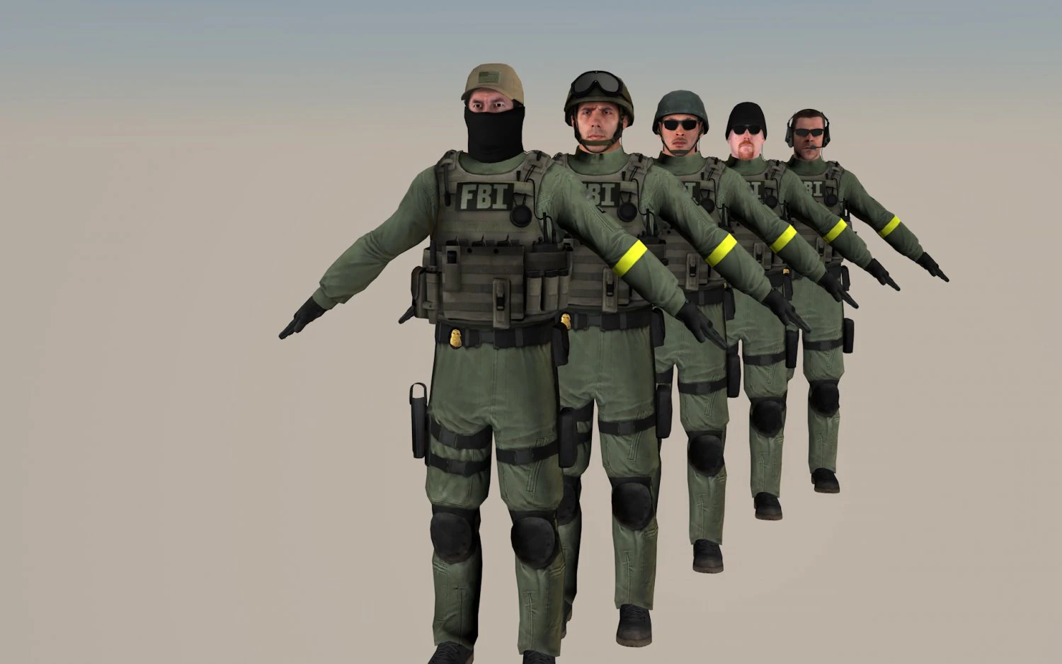collection fbi cs go 3D Model .c4d .max .obj .3ds .fbx .stl .blend 