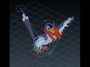 zazu bird low-poly 3D 模型