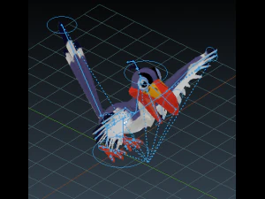 zazu bird low-poly 3D Model