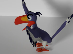 zazu bird low-poly 3D Model
