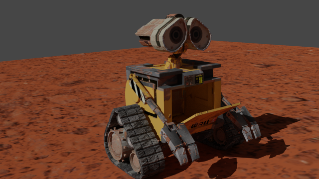 wall-e low-poly Modelo 3D .c4d .max .obj .3ds .fbx .stl .blend 