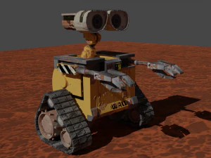 parede-e baixo poli Modelo 3D