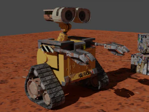 parede-e baixo poli Modelo 3D