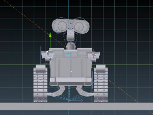 parede-e baixo poli Modelo 3D