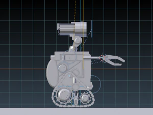 parede-e baixo poli Modelo 3D