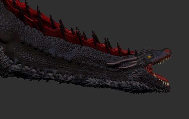 dragon 3D-Druckmodell .c4d .max .obj .3ds .fbx .stl .blend 