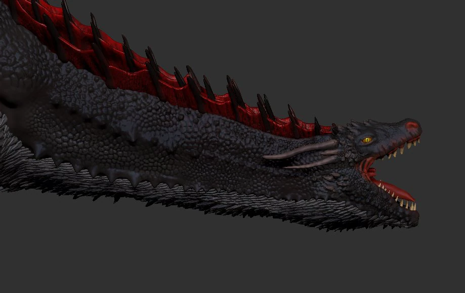 dragon 3D Print Model .c4d .max .obj .3ds .fbx .stl .blend 