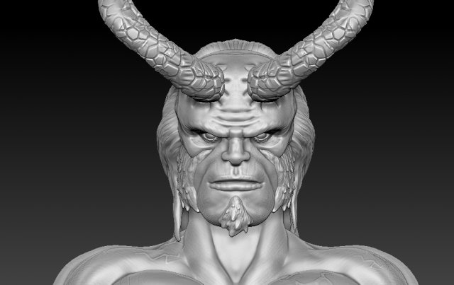 hellboy 3D Print Model .c4d .max .obj .3ds .fbx .stl .blend 