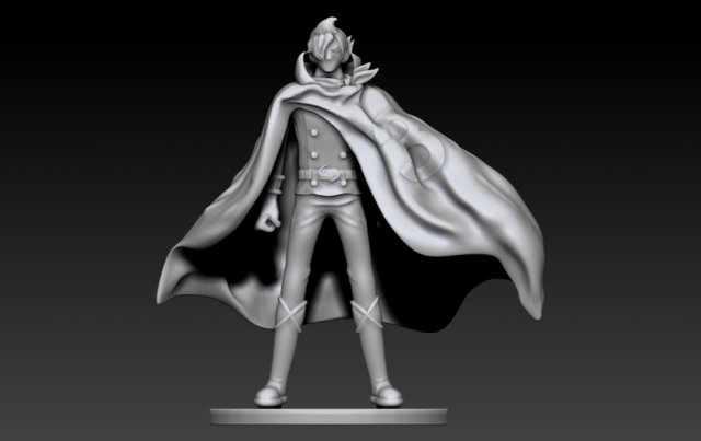 sanji stealth black 3D-printmodel .c4d .max .obj .3ds .fbx .stl .blend 