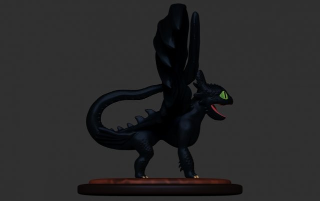 toothless 3D Print Model in Monsters & Creatures 3DExport