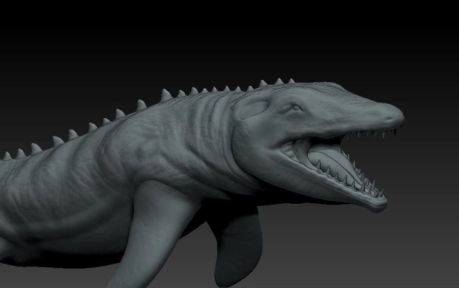 mosasaurio 3D Print Model .c4d .max .obj .3ds .fbx .stl .blend 