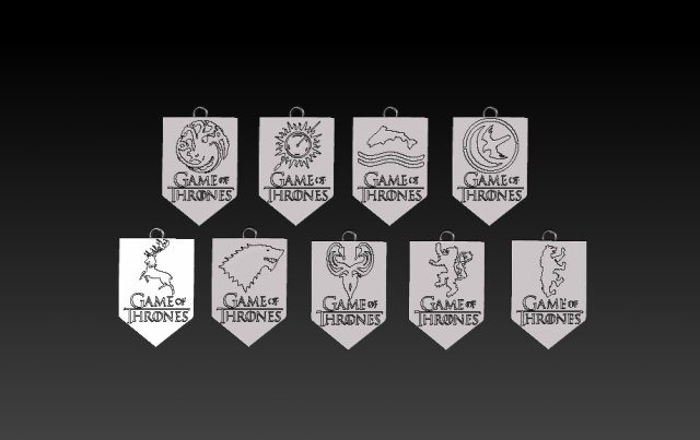 got necklace 3D Print Model .c4d .max .obj .3ds .fbx .stl .blend 