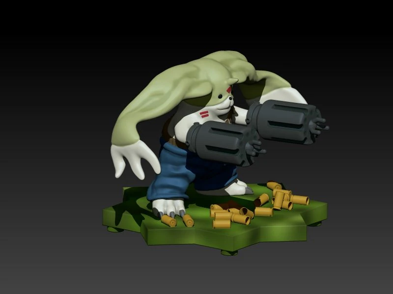 gargomon 3D Print Model .c4d .max .obj .3ds .fbx .stl .blend 