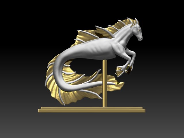 seahorse fanart 3D Baskı Modeli .c4d .max .obj .3ds .fbx .stl .blend 