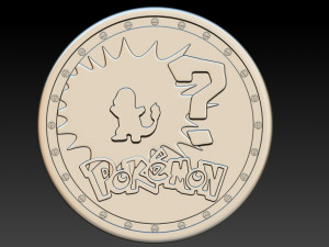 coin pokemon Modelo de Impressão 3D