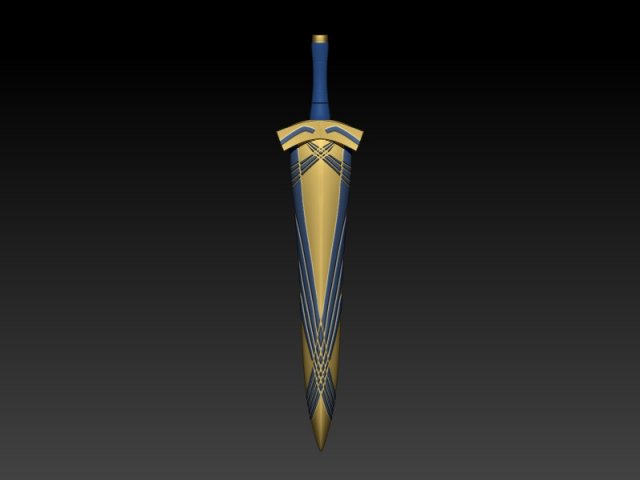 saber excalibur y avalon 3D Print Model .c4d .max .obj .3ds .fbx .stl .blend 