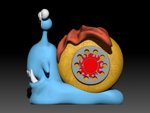 denden mushi jimbe 3D-printmodel