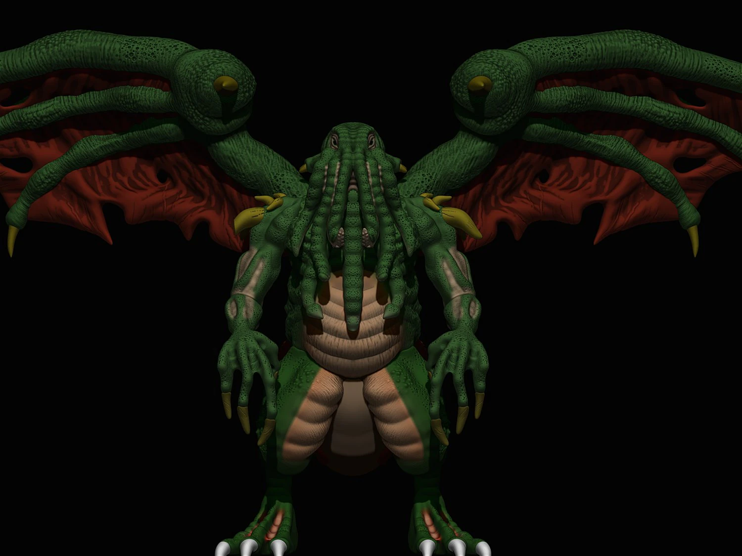 cthulhu Modèles 3D en vedette .c4d .max .obj .3ds .fbx .stl .blend 