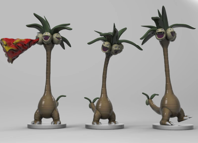 exeggutor alola 3D Print Model .c4d .max .obj .3ds .fbx .stl .blend 