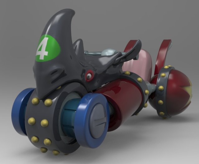 franky black rhino fr-u 4 3Dプリントモデル .c4d .max .obj .3ds .fbx .stl .blend 