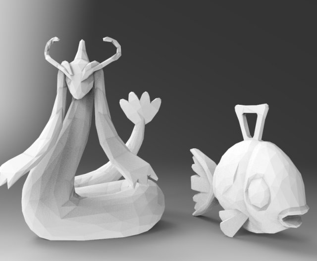 milotic 3D Print Model .c4d .max .obj .3ds .fbx .stl .blend 