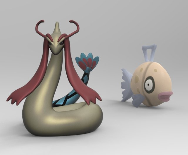 milotic 3D Print Model .c4d .max .obj .3ds .fbx .stl .blend 