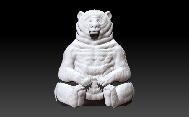 Bear 3D Baskı Modeli .c4d .max .obj .3ds .fbx .stl .blend 