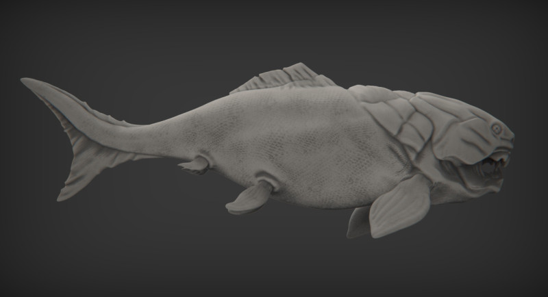 ダンクルオステウス 3Dプリントモデル .c4d .max .obj .3ds .fbx .stl .blend