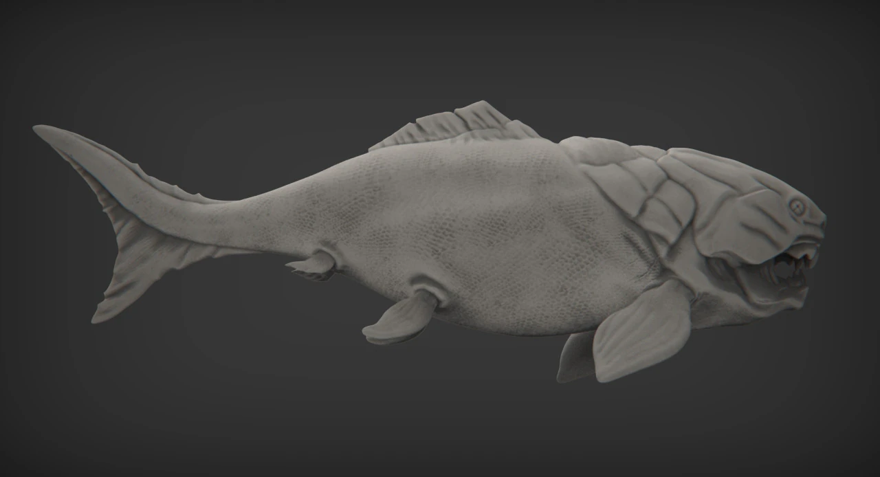 Dunkleosteus 3D Print Model .c4d .max .obj .3ds .fbx .stl .blend