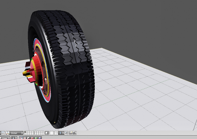 tire of truck 3D Model .c4d .max .obj .3ds .fbx .stl .blend 