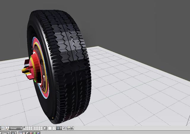 ट्रक का टायर 3D मॉडल .c4d .max .obj .3ds .fbx .stl .blend 