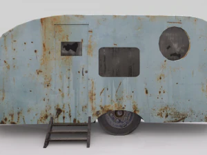 old trailer pbr 3D Model