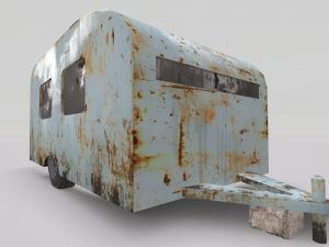 old trailer pbr 3D Model