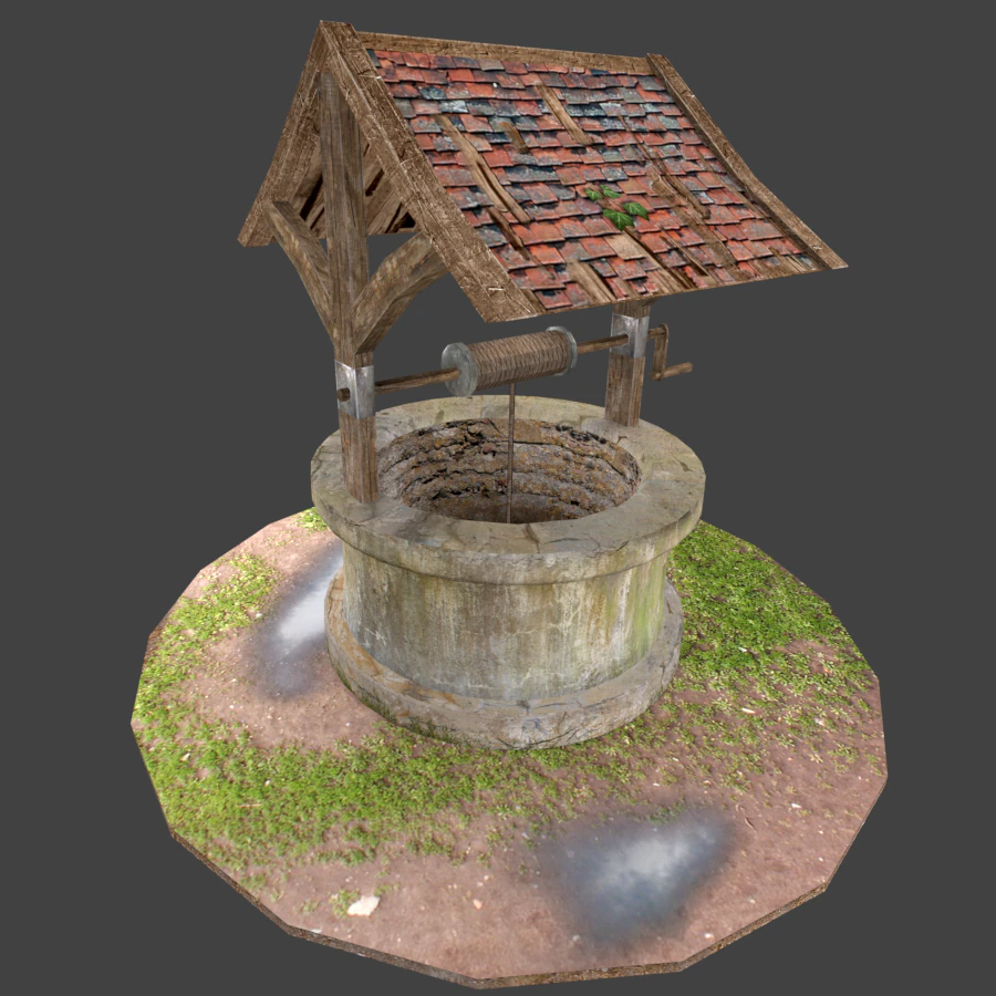 old well 3D Model .c4d .max .obj .3ds .fbx .stl .blend 