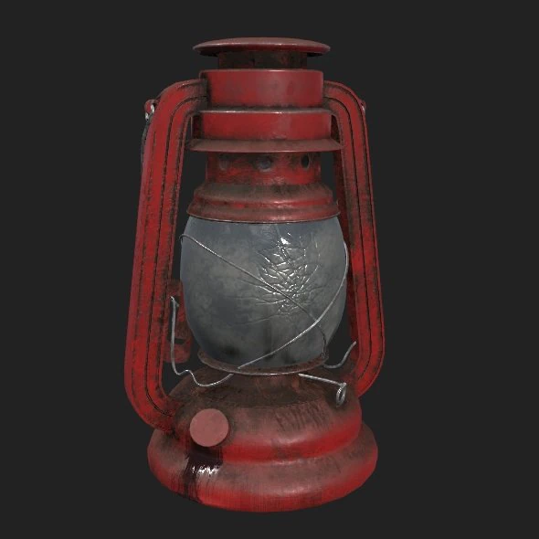 old lantern pbr 3D Model .c4d .max .obj .3ds .fbx .stl .blend
