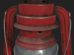 old lantern pbr 3D Модель