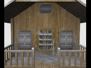 cottage snow covered Modelo 3D