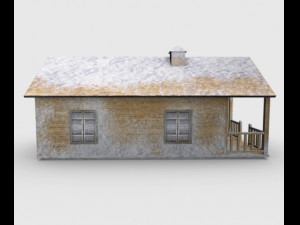 cottage snow covered Modelo 3D