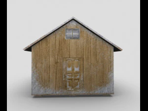 Cottage snow covered 3D Model