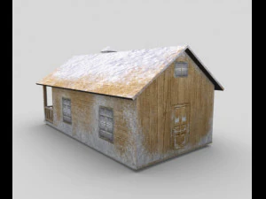 Cottage snow covered 3D Model