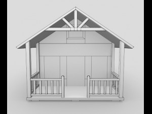 cottage snow covered Modelo 3D