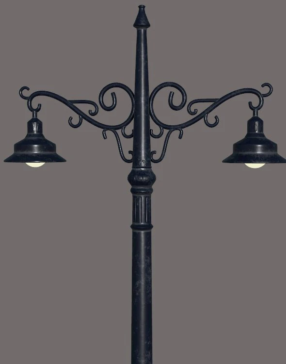 Street lamp pbr 3D Model .c4d .max .obj .3ds .fbx .stl .blend