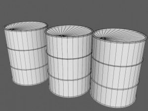 oil barrels pbr Modelo 3D
