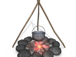 campfire 3D Model