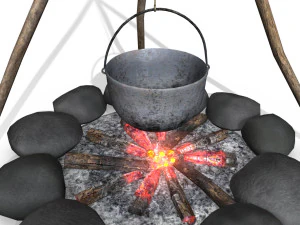 キャンプファイヤー 3Dモデル